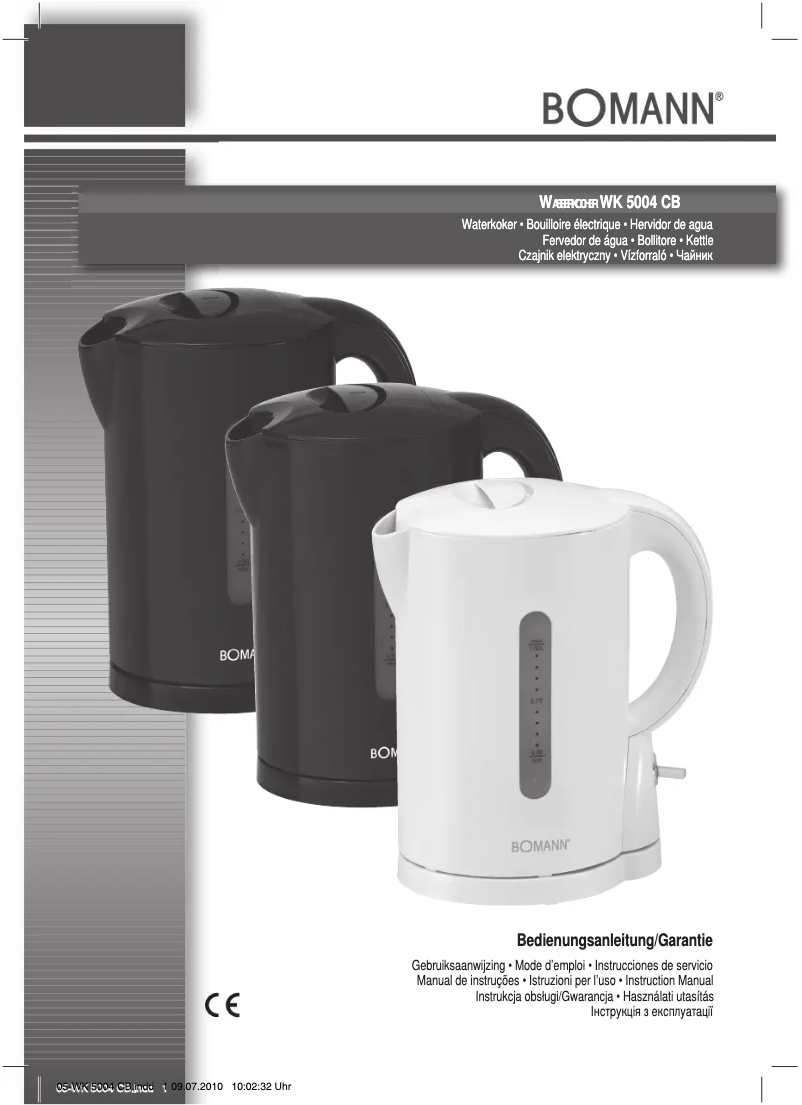 Page 1 of the manual User Manual Bomann WK 5004 CB