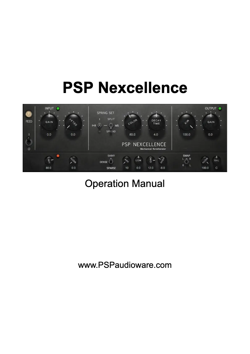 First page image of the manual for Nexcellence