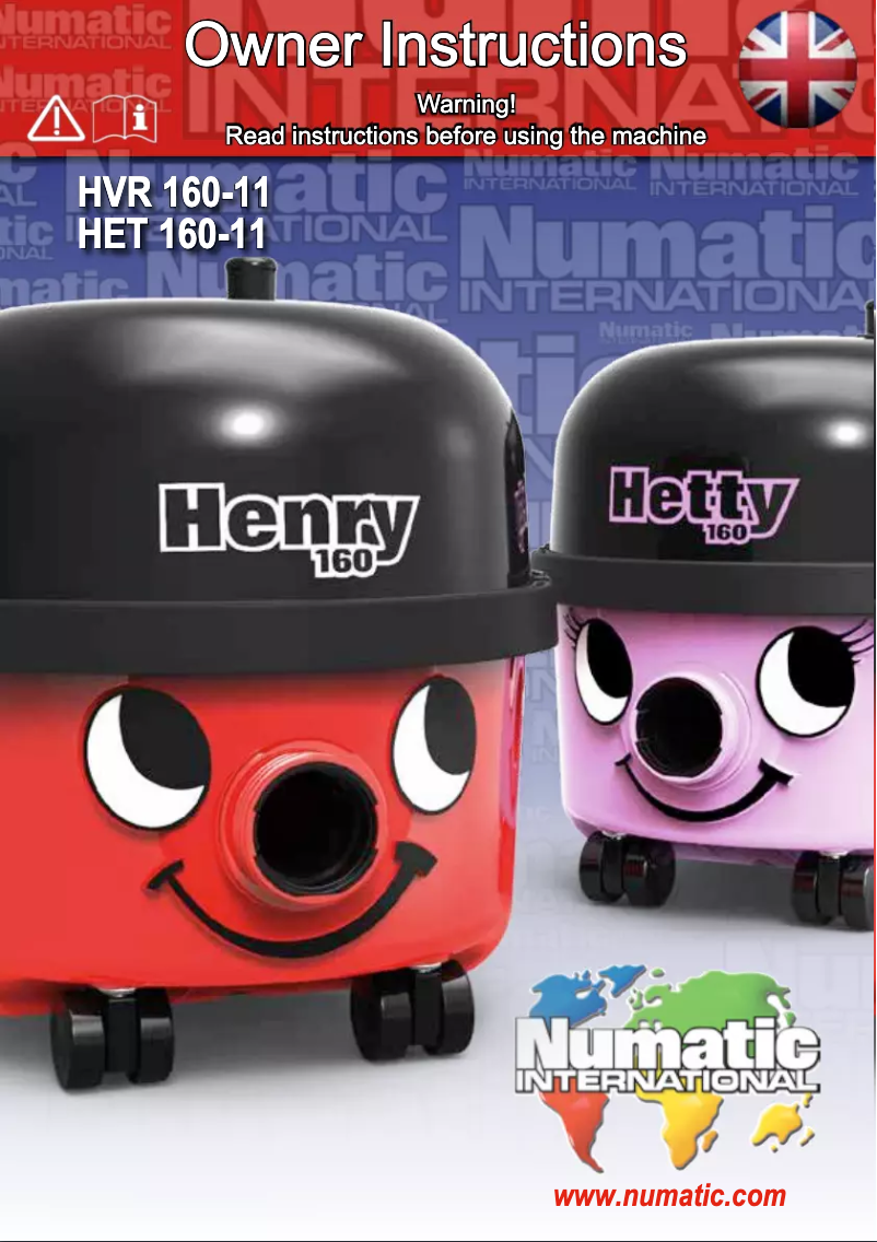 Page 1 of the manual User Manual Numatic Henry Compact HVR 160-11