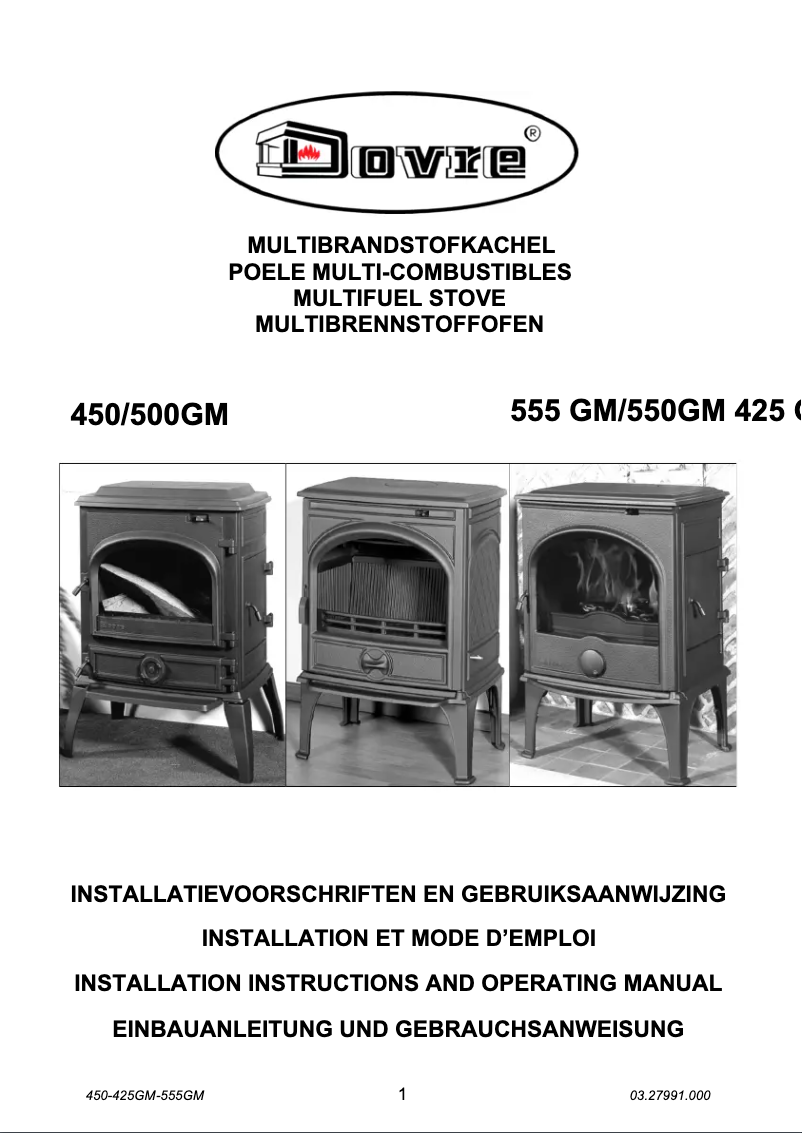 Page 1 of the manual User Manual Dovre 555GM
