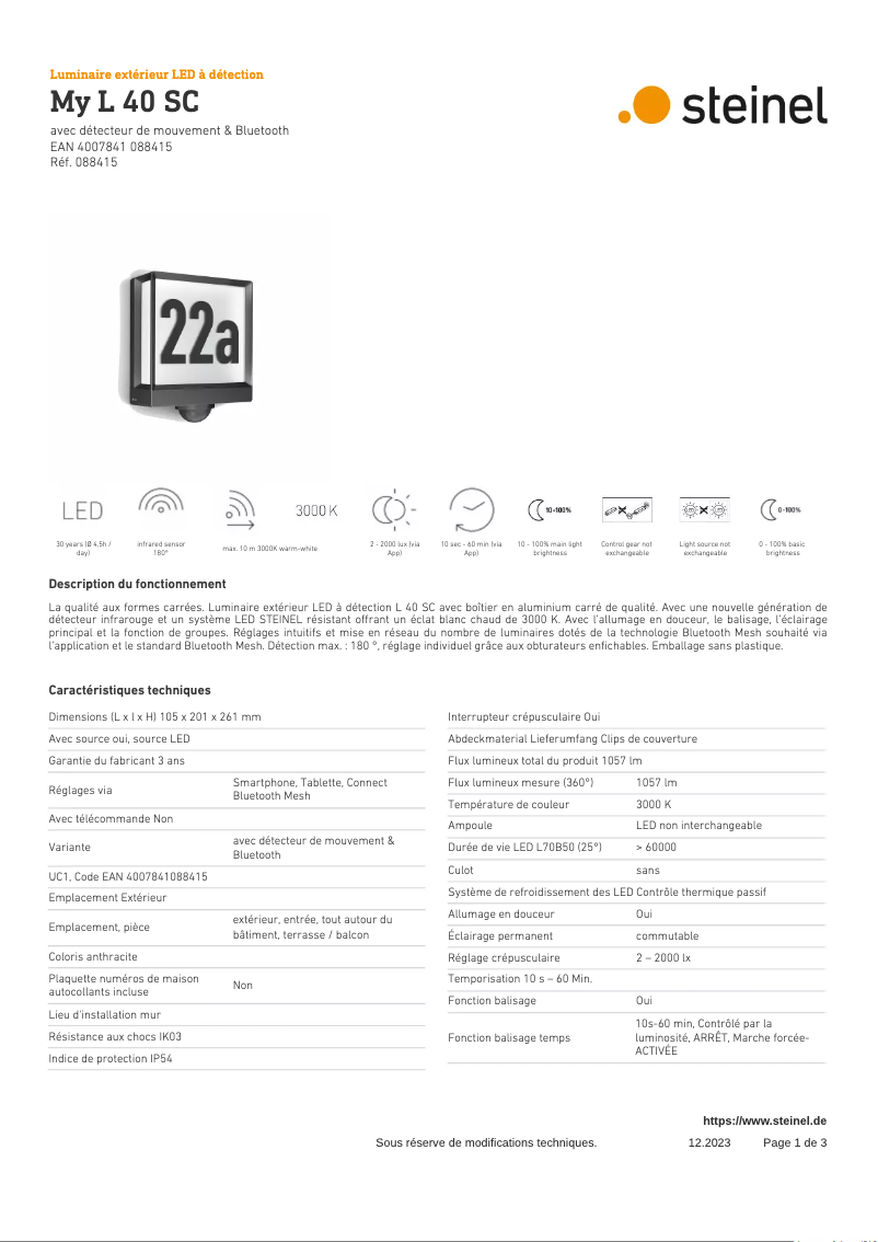 First page image of the manual for My L 40 SC