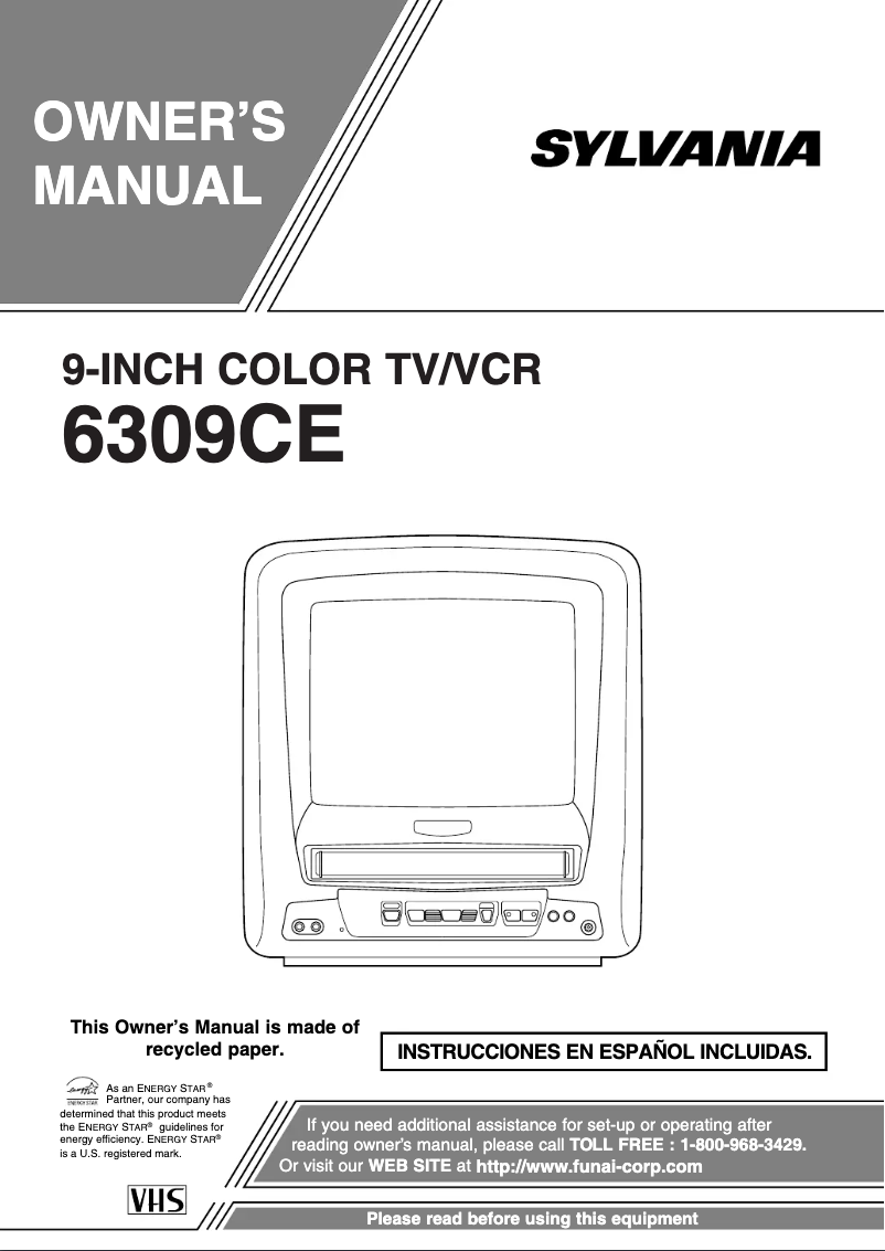 First page image of the manual for 6309CE