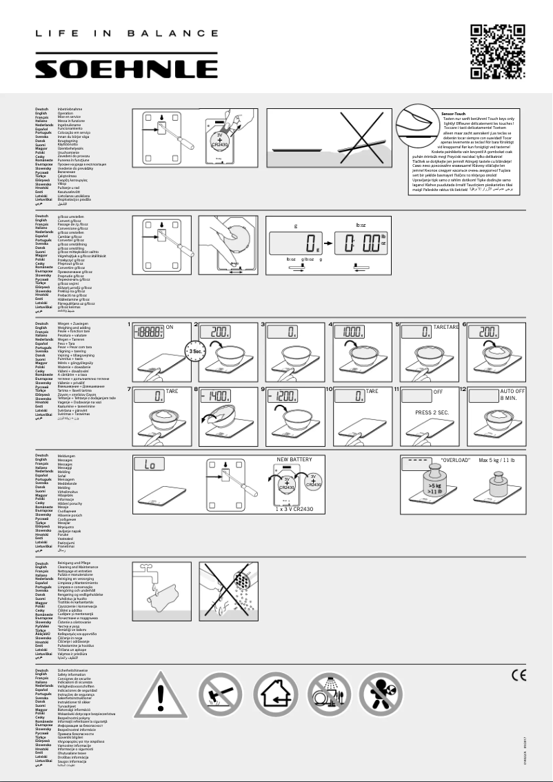 Page 1 of the manual User Manual Soehnle Page Compact 300 61501