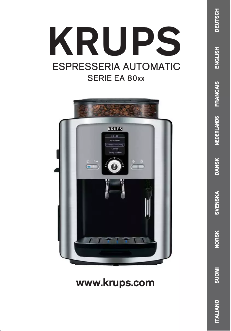 Image de la première page du manuel de l'appareil Espresseria Automatic EA8080