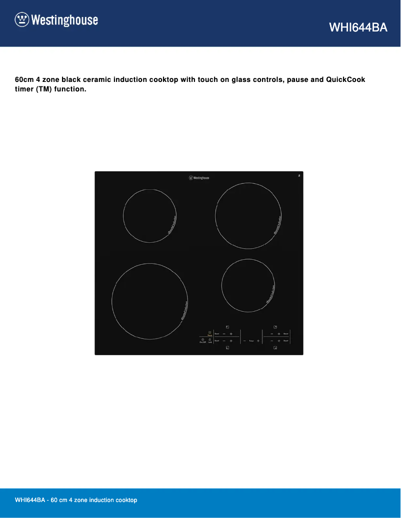 First page image of the manual for WHI644BA