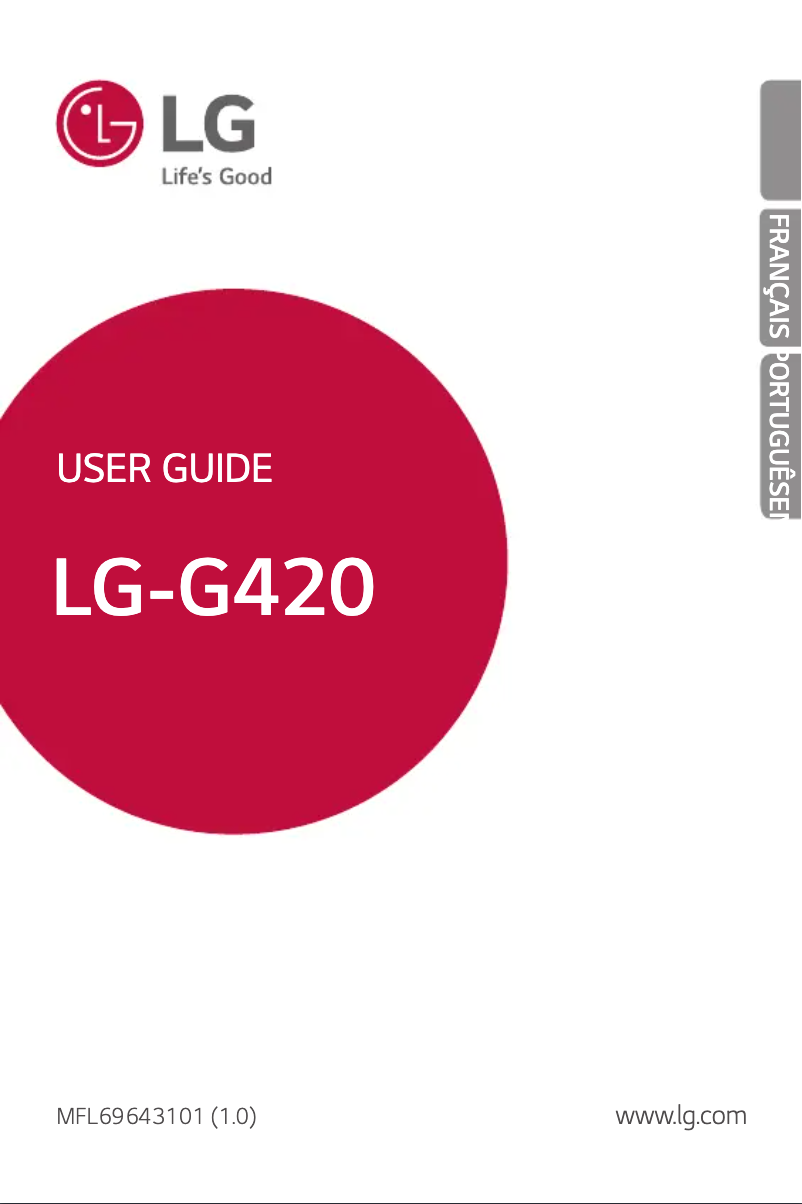 First page image of the manual for LGG420