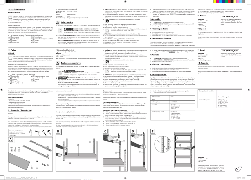 First page image of the manual for PSBSA 20Li