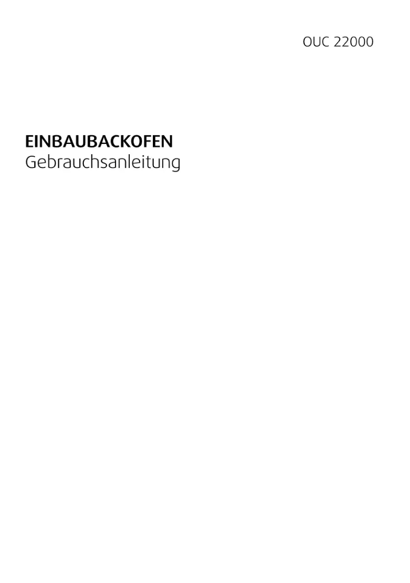 First page image of the manual for OUC 22000