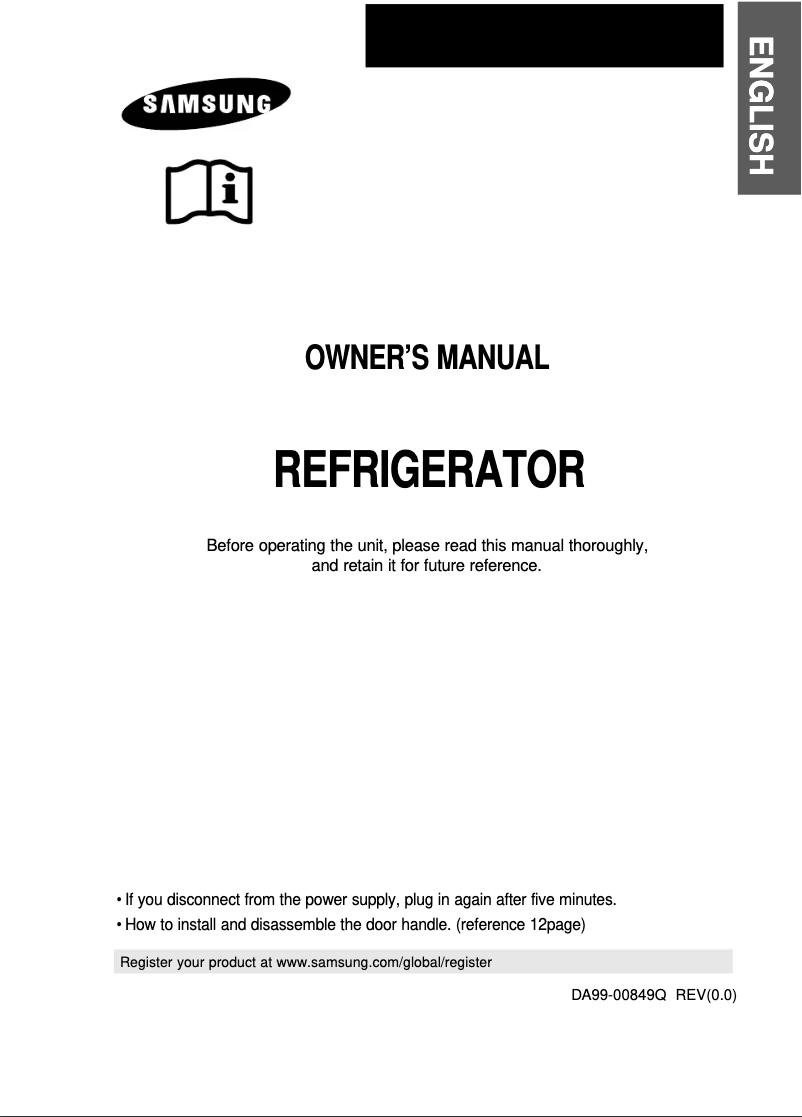 Page 1 of the manual User Manual Samsung RT49EASM