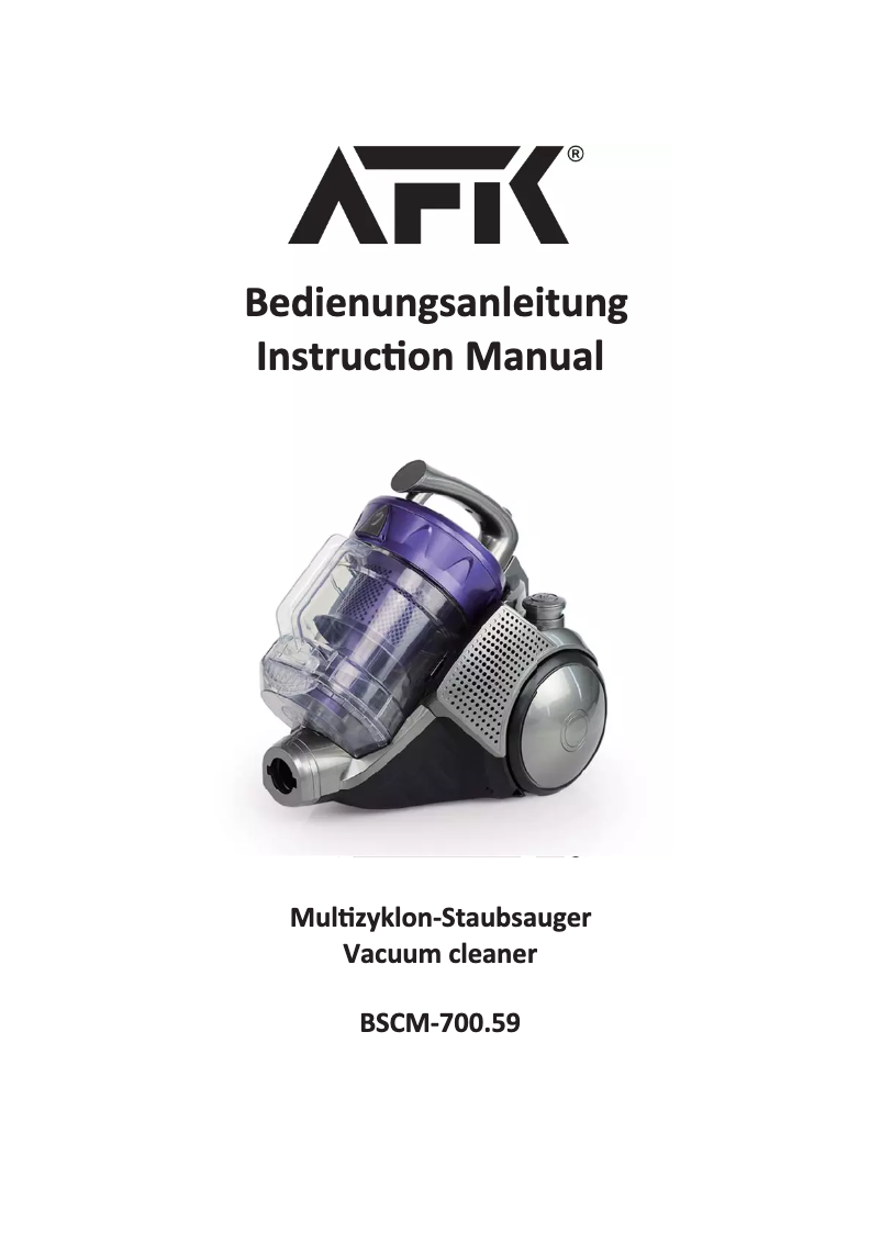 Page 1 of the manual User Manual AFK BSCM-700.59