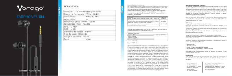 First page image of the manual for EP-104