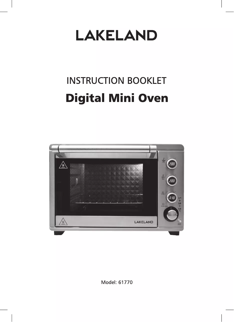 First page image of the manual for 61770