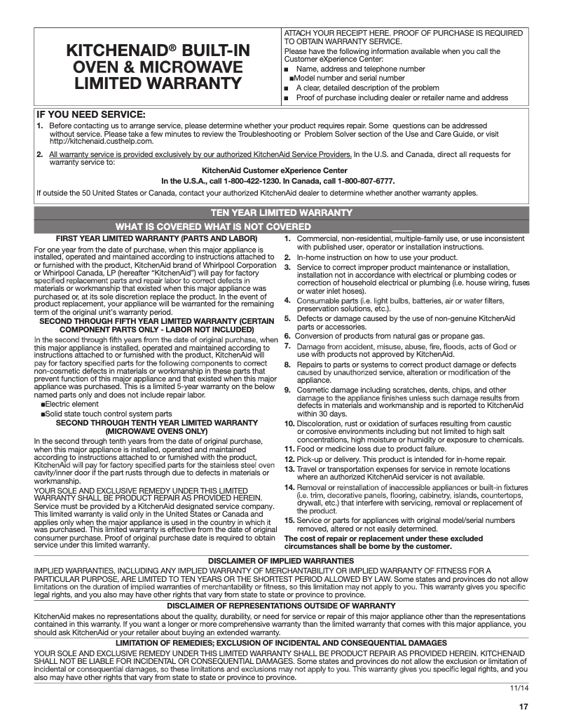 First page image of the manual for KMBD104GSS