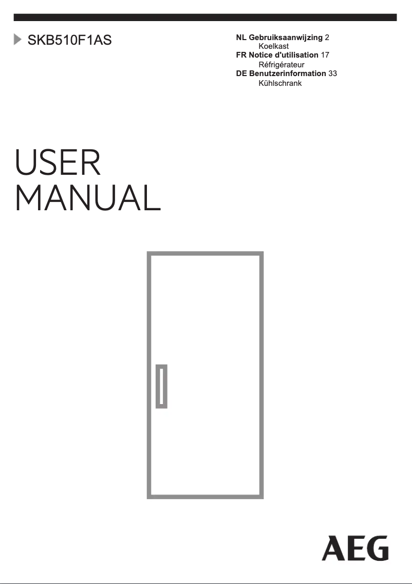 Page 1 of the manual User Manual Zanussi SKB510F1AS