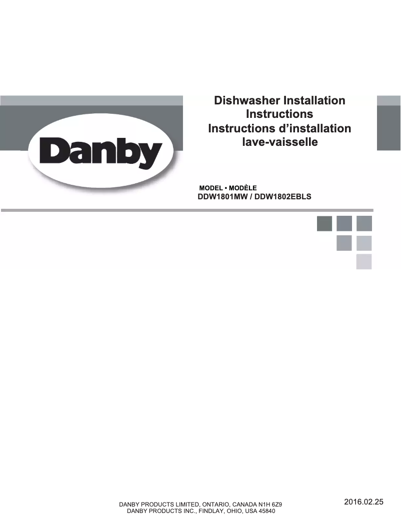 Page 1 of the manual User Manual Danby DDW1802