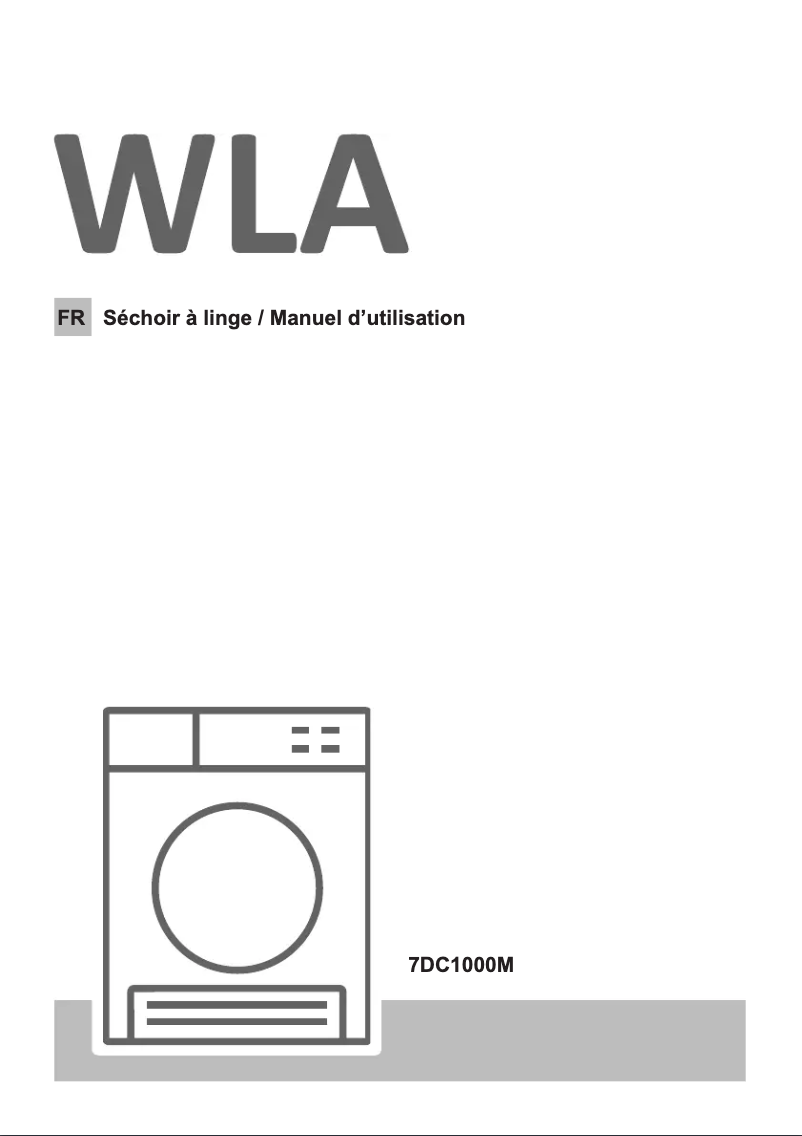 First page image of the manual for 7DC1000M