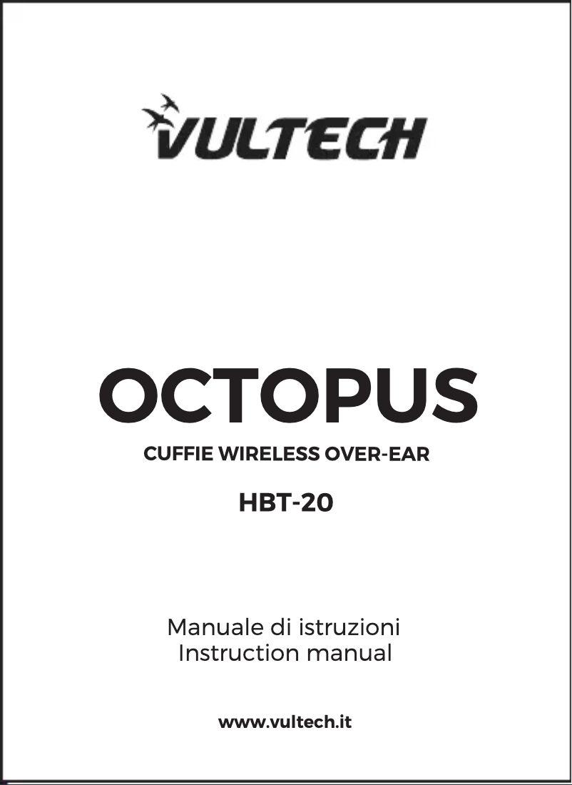 Page 1 of the manual User Manual Vultech Octopus HBT-20