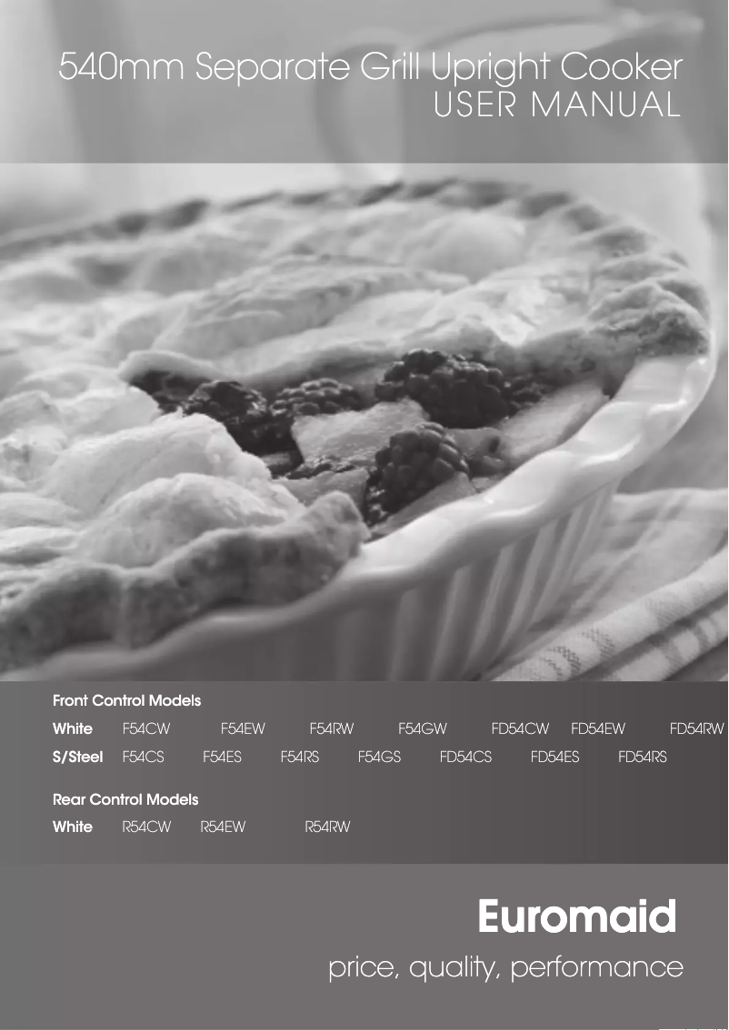 Page 1 of the manual User Manual Euromaid R54EW