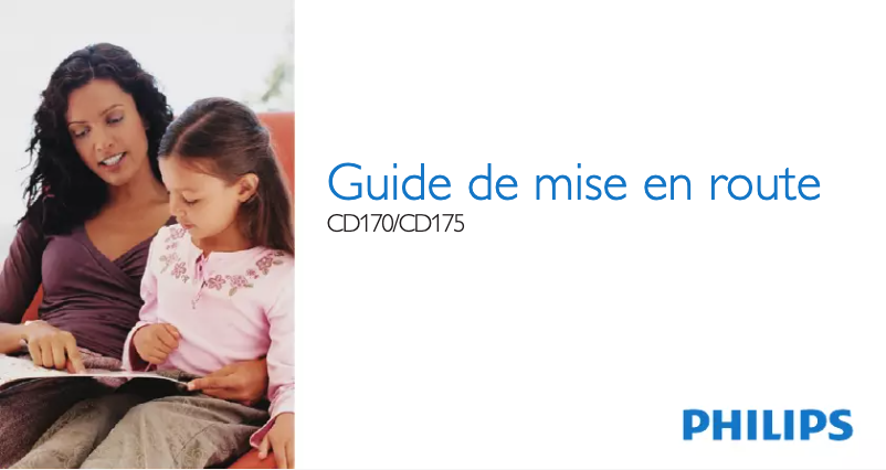 Page 1 of the manual Quick Start Guide Philips Perfect sound CD1702B