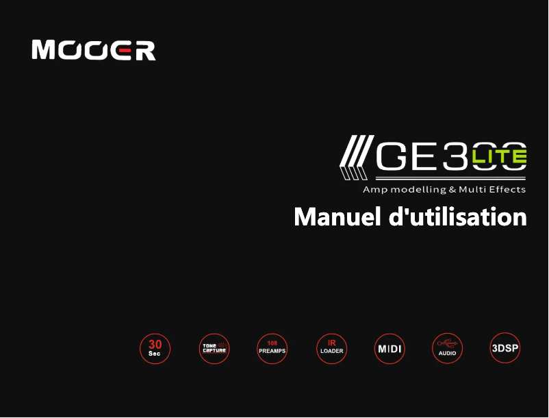 Image de la première page du manuel de l'appareil GE300 Lite