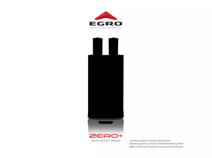 Page 1 of the manual User Manual Egro Zero+