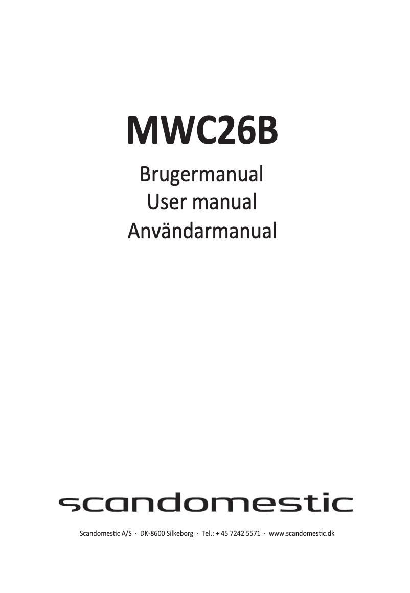 Page 1 of the manual User Manual Scandomestic MWC26B