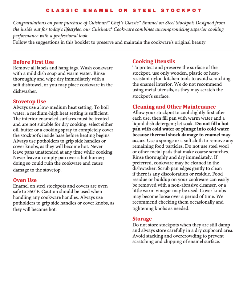 Page 1 of the manual User Manual Cuisinart EOSB126-28R