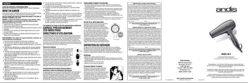 Image de la première page du manuel de l'appareil MI-5