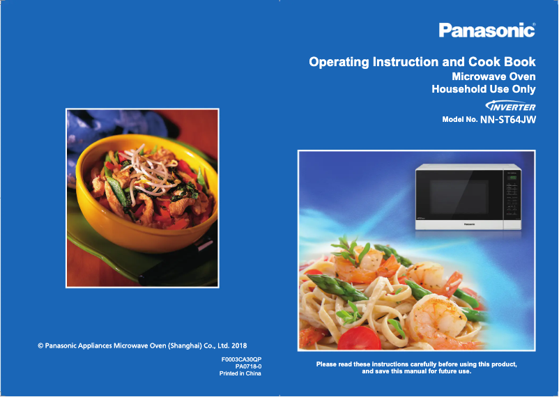 Page 1 of the manual User Manual Panasonic NN-ST64JW