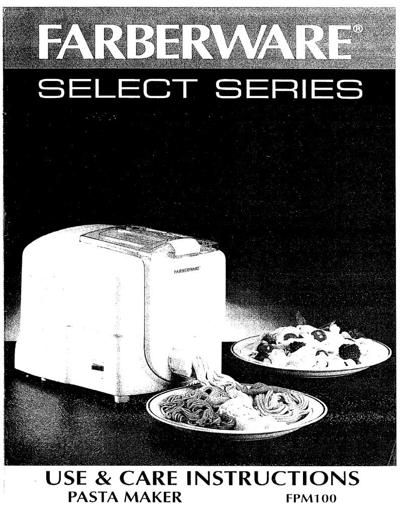 First page image of the manual for FPM100