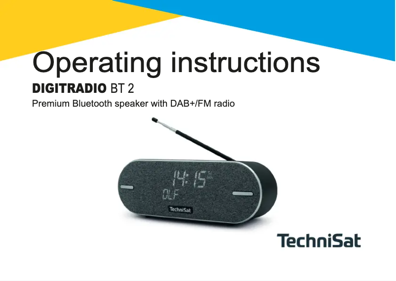 Page 1 of the manual User Manual TechniSat DIGITRADIO BT 2