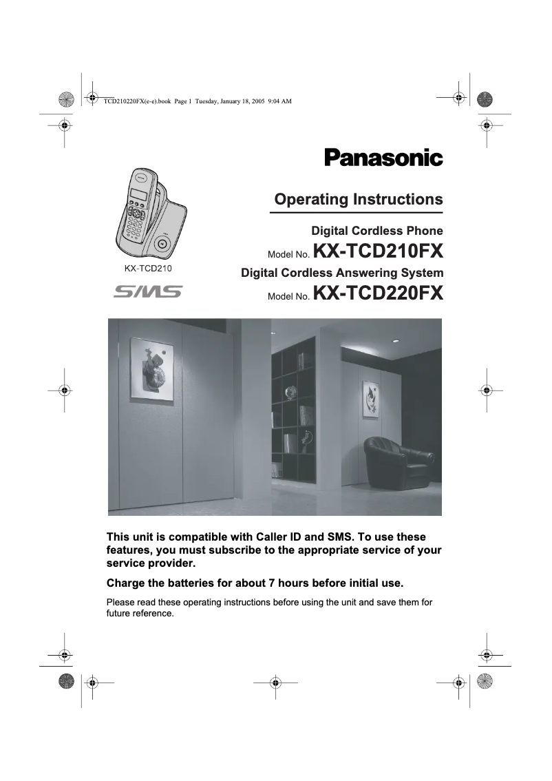 First page image of the manual for KX-TCD220FX