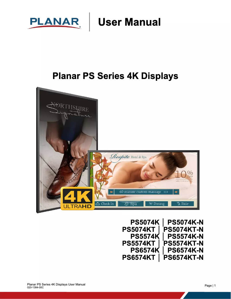 First page image of the manual for PS5074KT-N