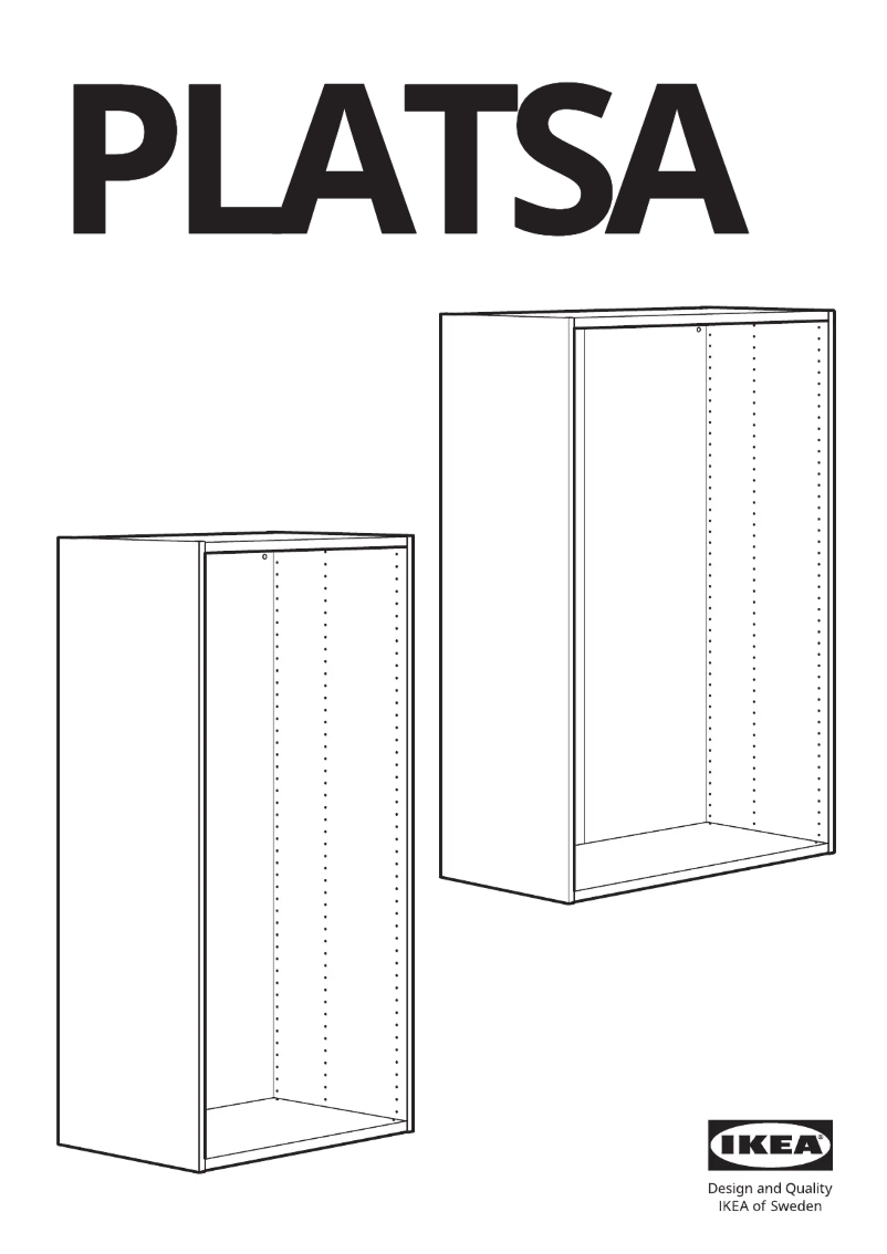First page image of the manual for PLATSA 303.309.47
