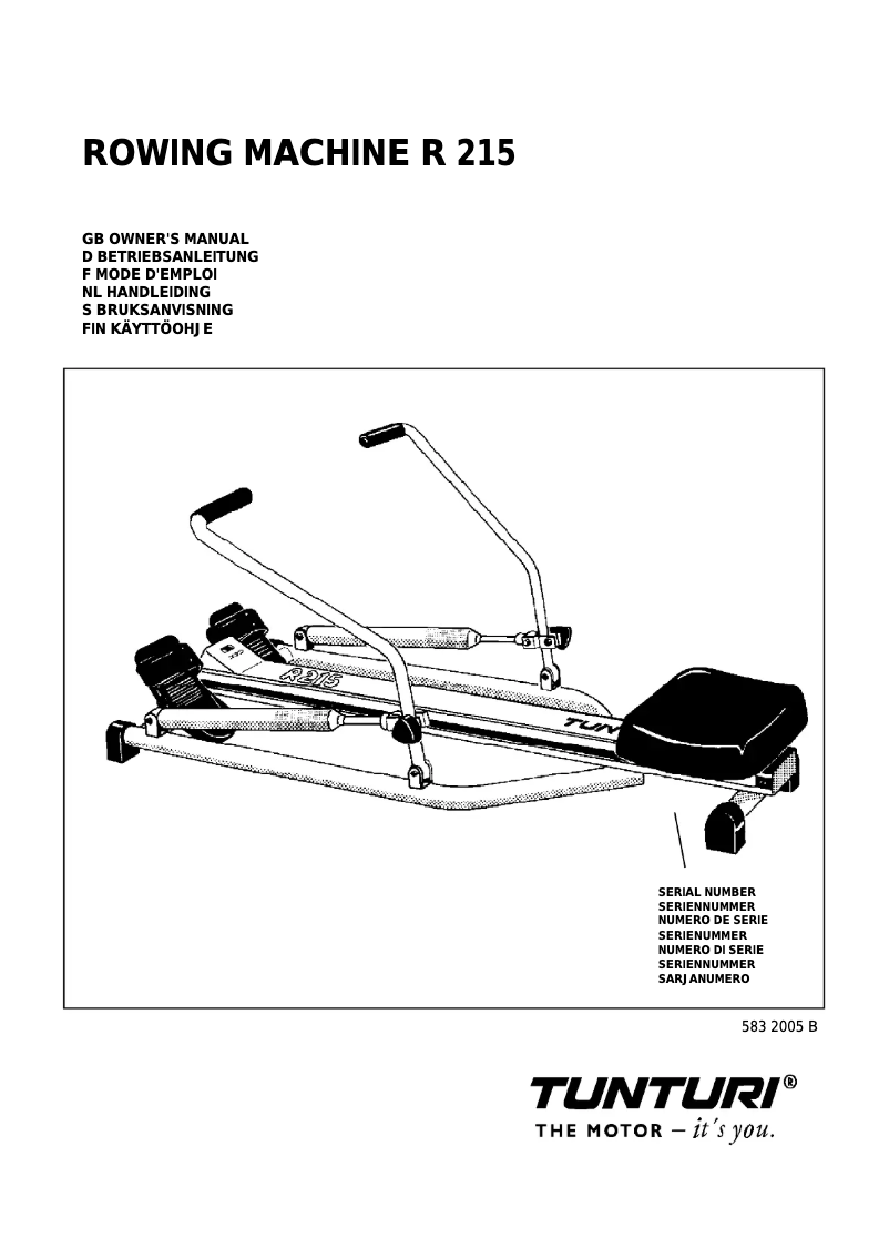 First page image of the manual for R215