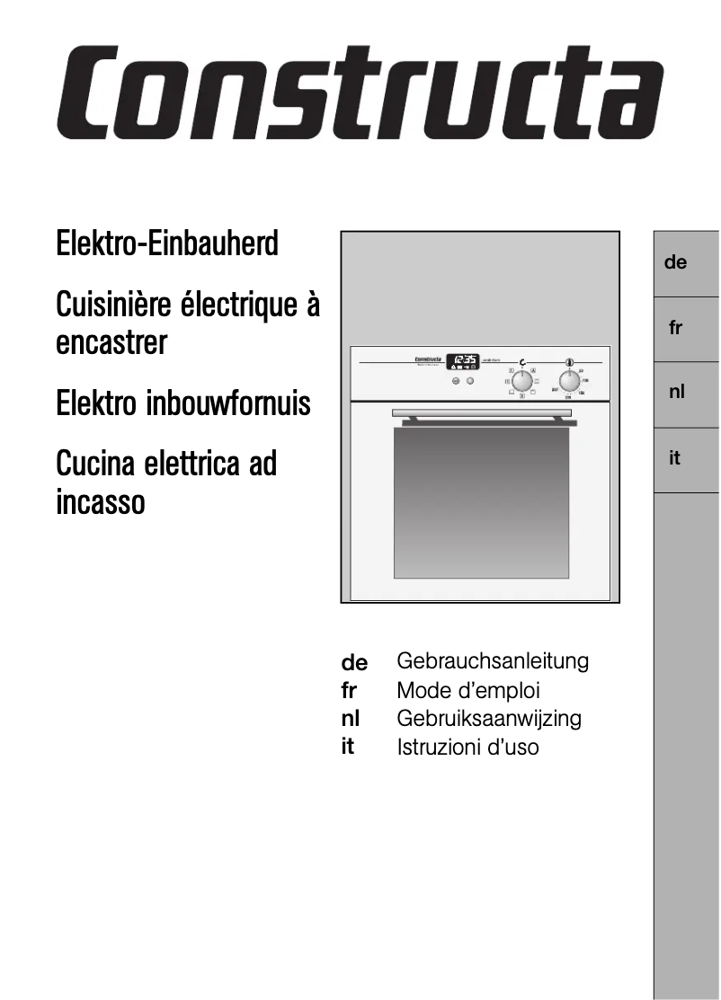 Page 1 of the manual User Manual Constructa CF26850