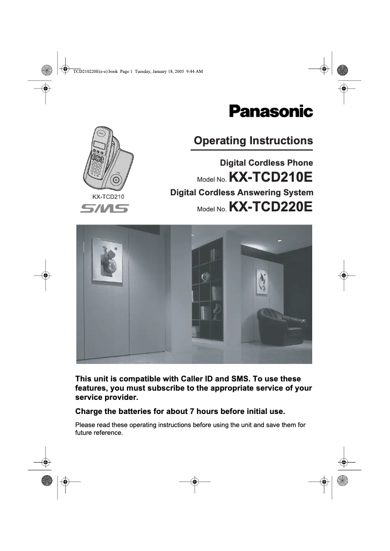 Page 1 of the manual User Manual Panasonic KX-TCD224E