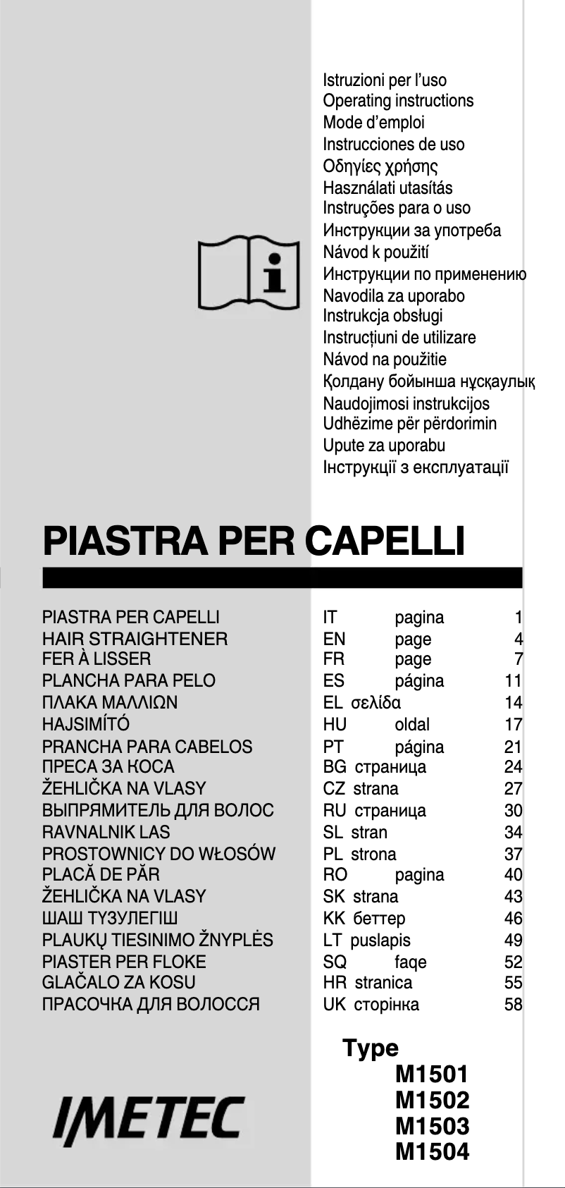Page 1 of the manual User Manual Imetec BELLISSIMA B9 300