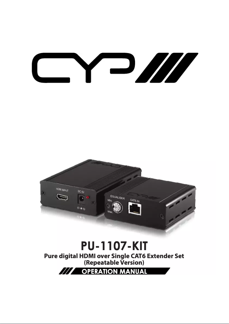 Page 1 of the manual User Manual CYP PU-1107TX