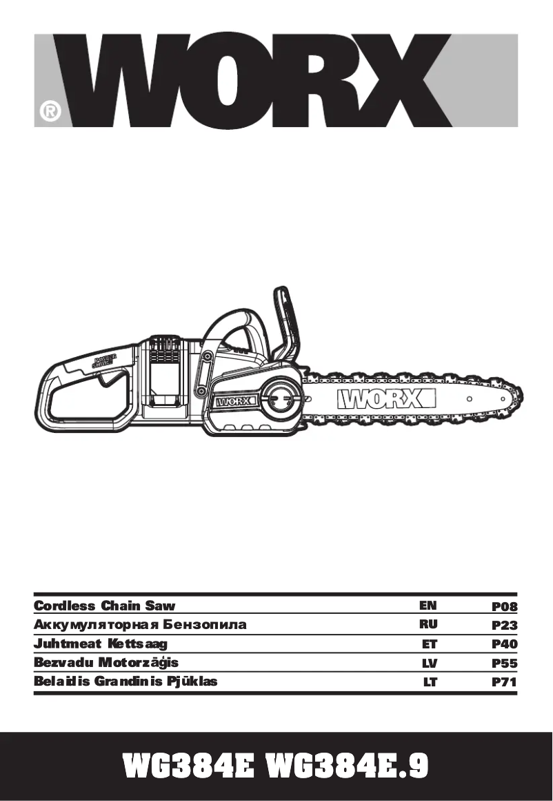 Page 1 of the manual User Manual Worx WG384.9