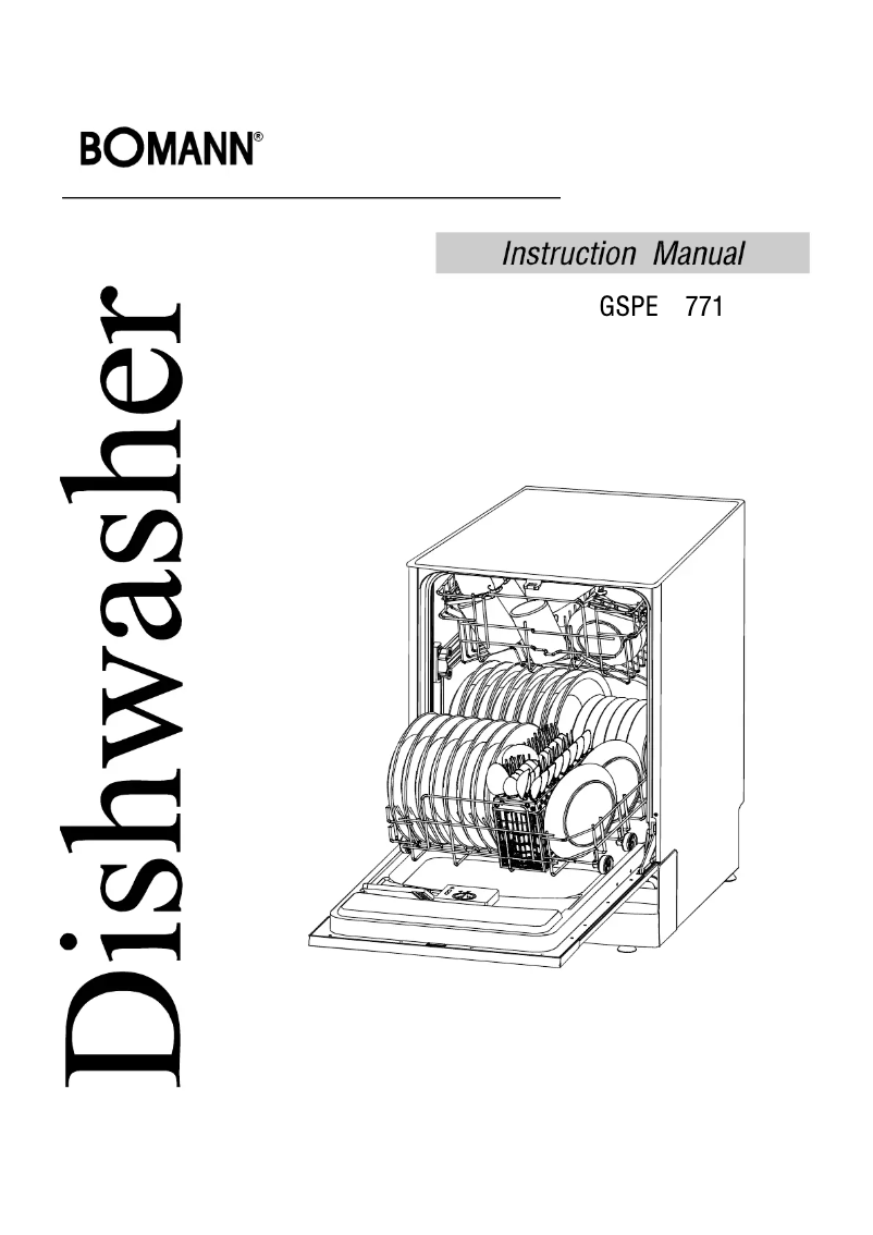 First page image of the manual for GSPE 771