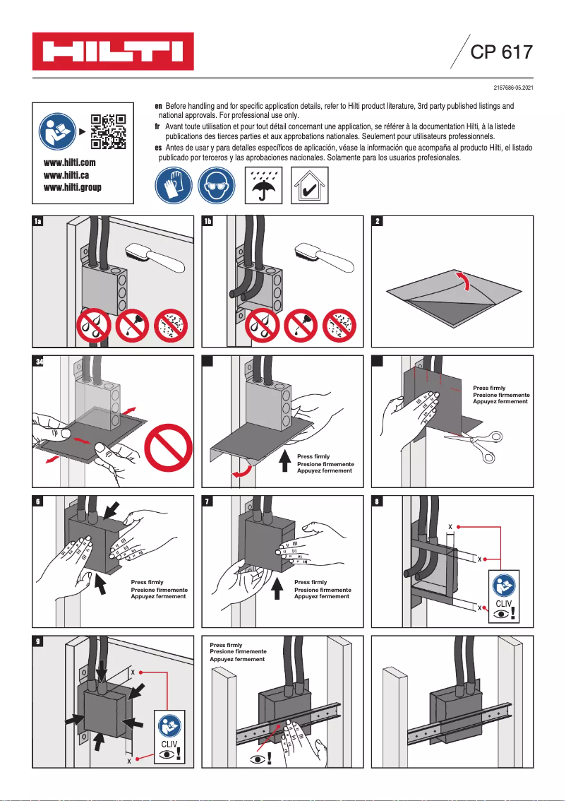 First page image of the manual for CP 617