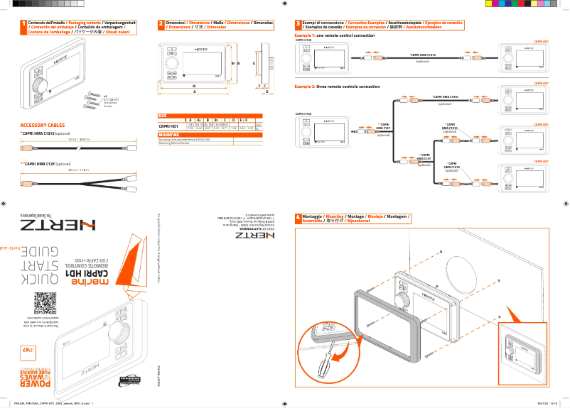Image de la première page du manuel de l'appareil CAPRI HD1