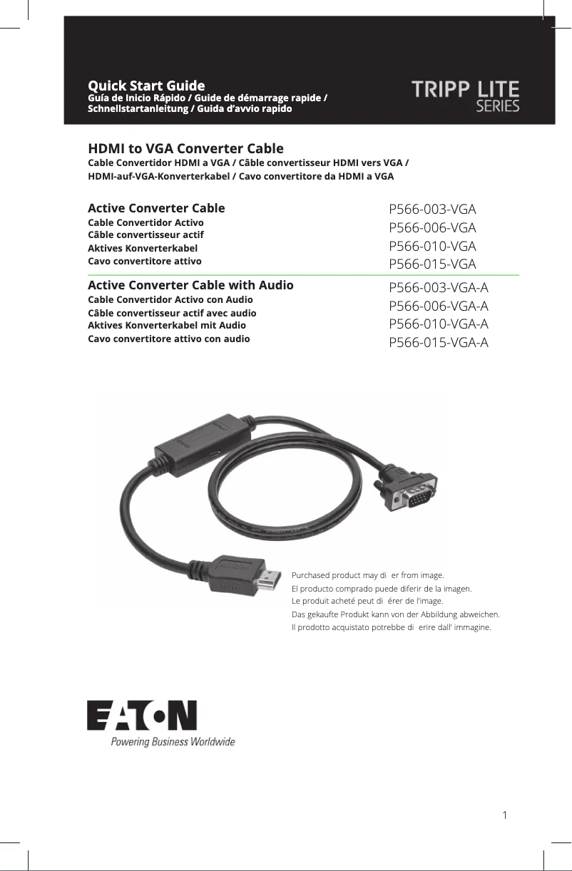 First page image of the manual for P566-006-VGA-A