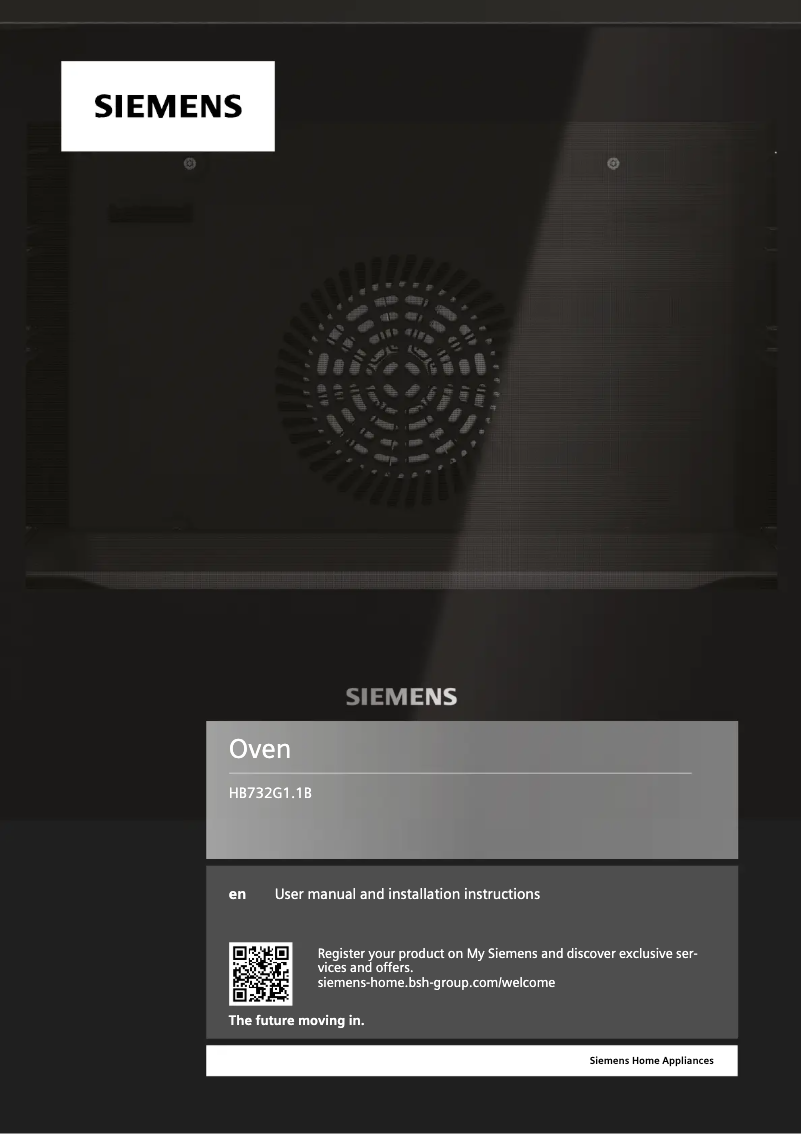 Page 1 of the manual Installation Guide Siemens HB732G1B1B