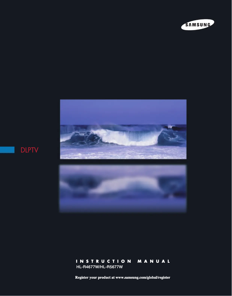 Page 1 of the manual User Manual Samsung HL-R5677W