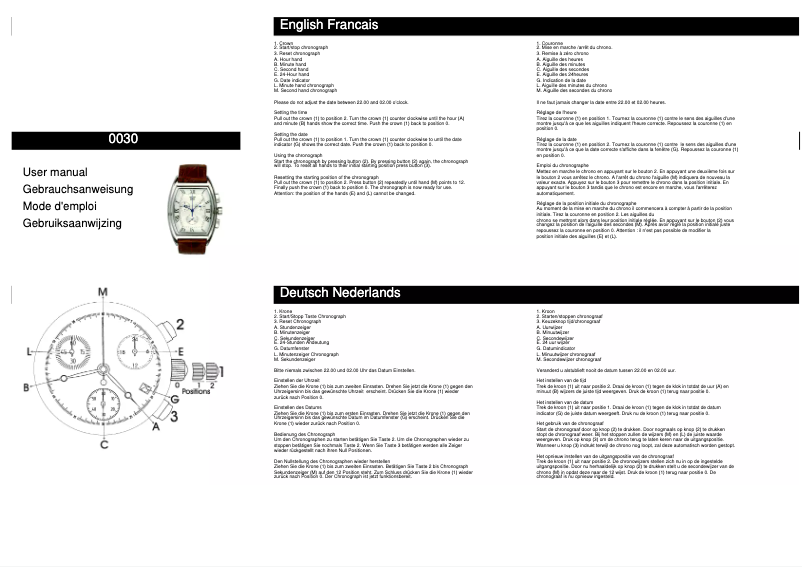 First page image of the manual for Desmond 0030