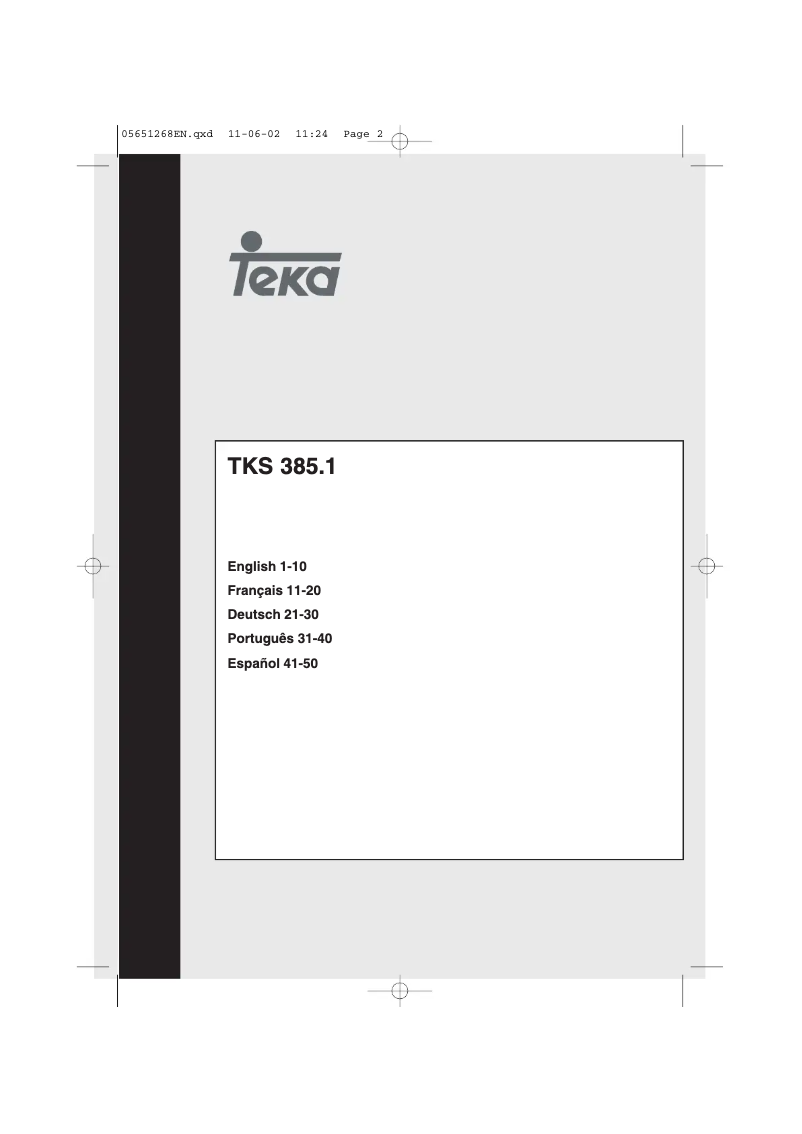 First page image of the manual for TKS 385.1