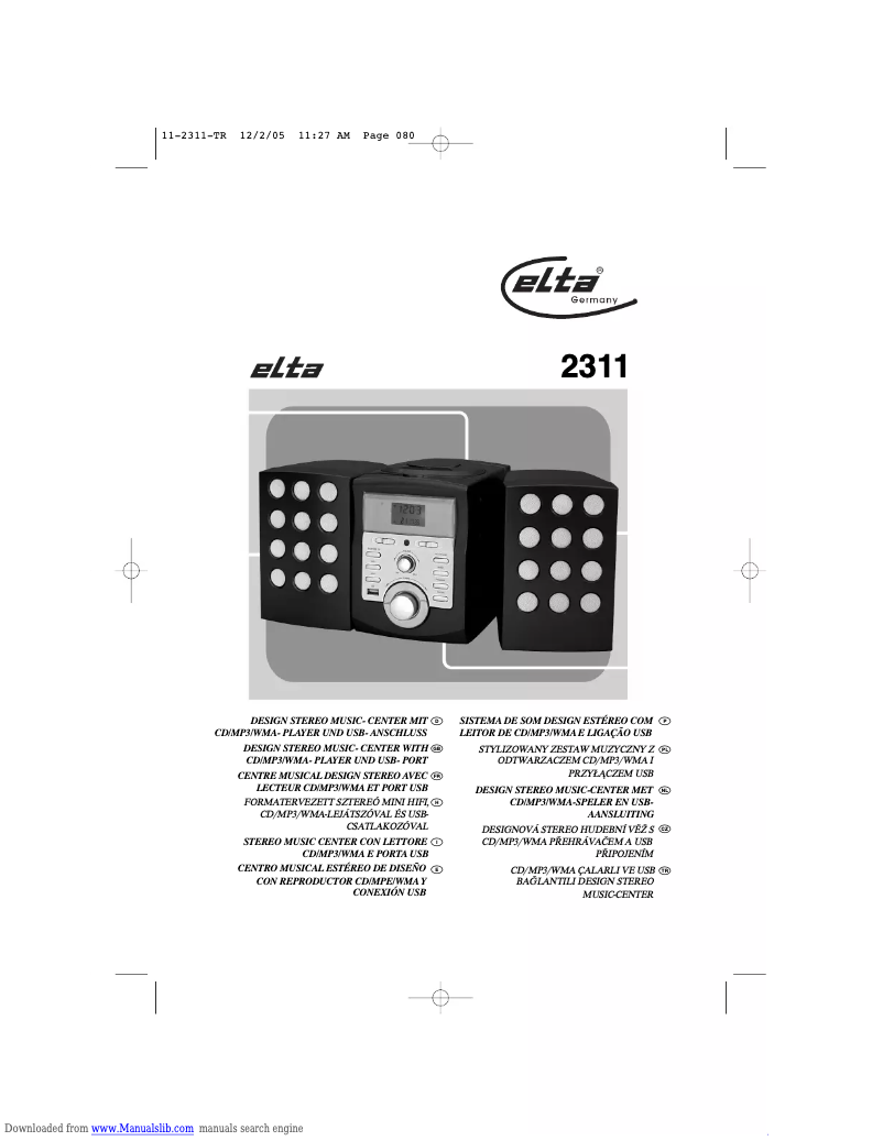 First page image of the manual for 2311
