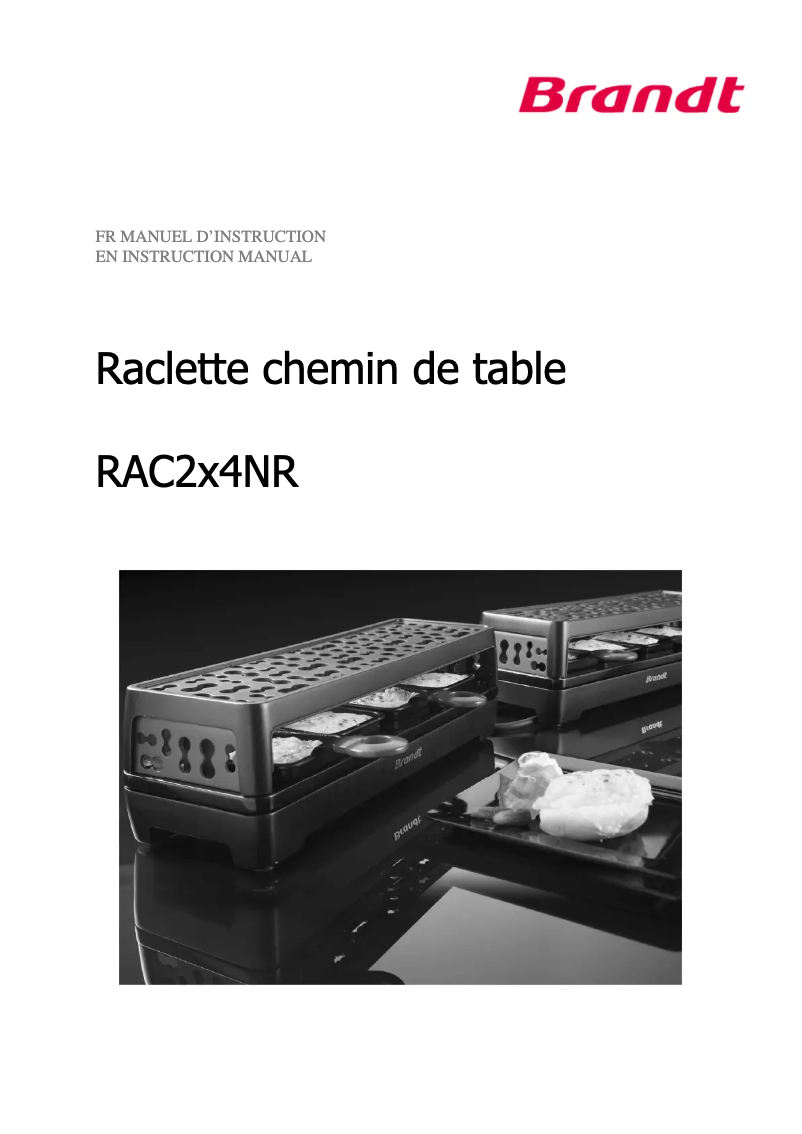 Page 1 of the manual User Manual Brandt RAC2X4NR